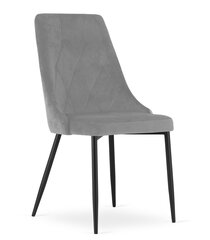 4-ių kėdžių komplektas Leobert Imola, pilkas/juodas kaina ir informacija | Virtuvės ir valgomojo kėdės | pigu.lt