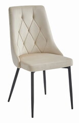 4-ių kėdžių komplektas Leobert Imola, smėlio/juodas kaina ir informacija | Virtuvės ir valgomojo kėdės | pigu.lt