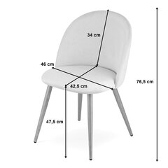 комплект из 3 стульев Leobert Bello, серый/черный цена и информация | Стулья для кухни и столовой | pigu.lt