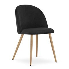 3-ių kėdžių komplektas Leobert Bello, juodas/rudas kaina ir informacija | Virtuvės ir valgomojo kėdės | pigu.lt