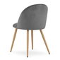 2-ių kėdžių komplektas Leobert Bello, pilkas/rudas цена и информация | Virtuvės ir valgomojo kėdės | pigu.lt