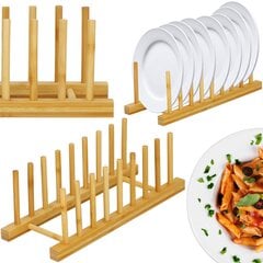 Бамбуковая подставка для тарелок Springos KI0154 цена и информация | Кухонная утварь | pigu.lt