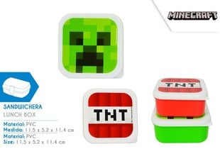 MinecraftnTNT ir Creeper pietų dėžučių rinkinys, 2 vnt. kaina ir informacija | Maisto saugojimo  indai | pigu.lt
