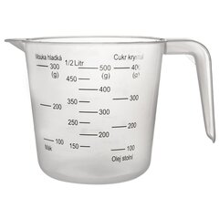 Мерный стакан с ручкой, 500 мл цена и информация | Кухонная утварь | pigu.lt