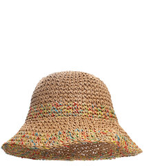 Соломенная шляпа красочный плед BUCKET HAT цена и информация | Женские шапки | pigu.lt