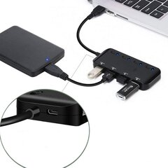 PTN USB 4 prievadas USB 3.0 šakotuvas kaina ir informacija | Adapteriai, USB šakotuvai | pigu.lt