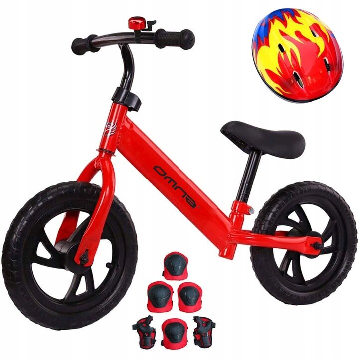 Balansinis dviratukas Omna BB-01 12", raudonas kaina ir informacija | Balansiniai dviratukai | pigu.lt