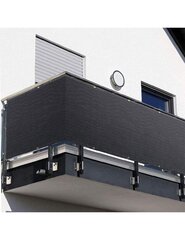 Балконная штора для террасы 4х1м, серая цена и информация | Зонты, маркизы, стойки | pigu.lt