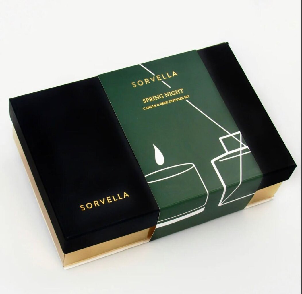 Rinkinys Sorvella Spring Night: aromatinis difuzorius, 120 ml + žvakė 170 g kaina ir informacija | Namų kvapai | pigu.lt
