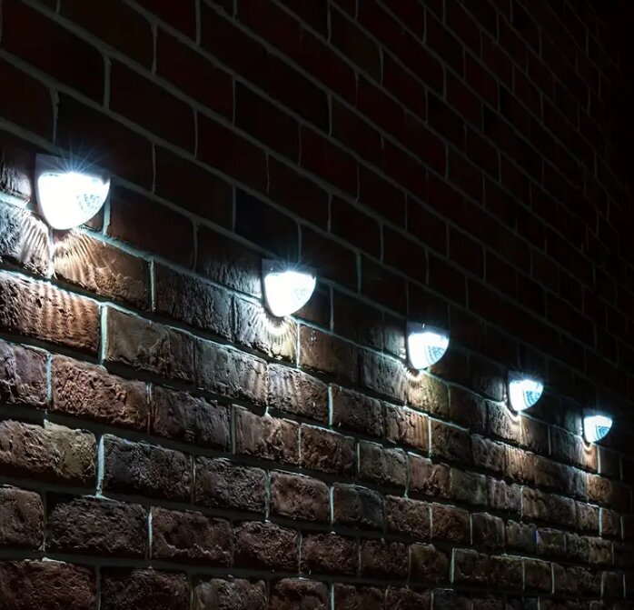 LED lauko šviestuvai su saulės baterijomis, 6 vnt. kaina ir informacija | Lauko šviestuvai | pigu.lt
