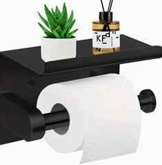 Держатель для туалетной бумаги 3в1 K67, черный цена и информация | Набор акскссуаров для ванной | pigu.lt