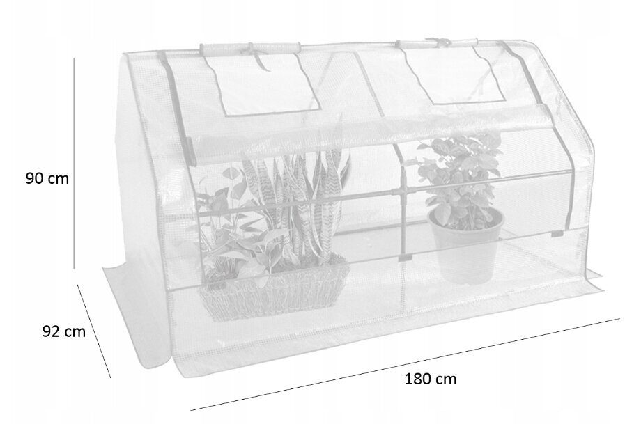 Mažas sodo šiltnamis Gardenline, 180x92x90 cm kaina ir informacija | Šiltnamiai | pigu.lt