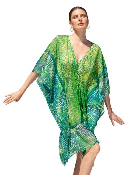 Paplūdimio tunika moterims Deidad Emerald Reef, žalia kaina ir informacija | Maudymosi kostiumėliai | pigu.lt