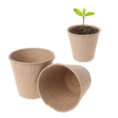 Торфяные чашки для проращивания Dekorstar, 6 x 6 см, 60 шт. цена и информация | Вазоны для рассады и пересадки | pigu.lt