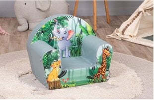 Vaikiškas fotelis Delsit, 51x33x42 cm, žalias цена и информация | Детские диваны, кресла | pigu.lt