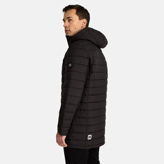 Huppa мужская утепленная длинная куртка весна-осень JARNO, черный цвет цена и информация | Мужские куртки | pigu.lt