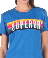 Marškinėliai moterims Superdry G60143ST, mėlyni kaina ir informacija | Marškinėliai moterims | pigu.lt