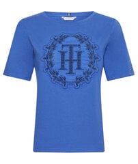 Tommy Hilfiger marškinėliai moterims WW0WW34630 C6M, mėlyni kaina ir informacija | Marškinėliai moterims | pigu.lt