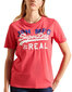 Marškinėliai moterims Superdry W1010701A VRI, raudoni kaina ir informacija | Marškinėliai moterims | pigu.lt