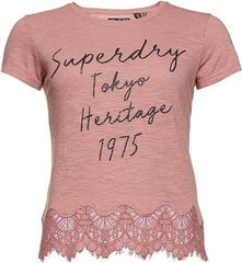 Marškinėliai moterims Superdry G60015RR, rožiniai kaina ir informacija | Marškinėliai moterims | pigu.lt