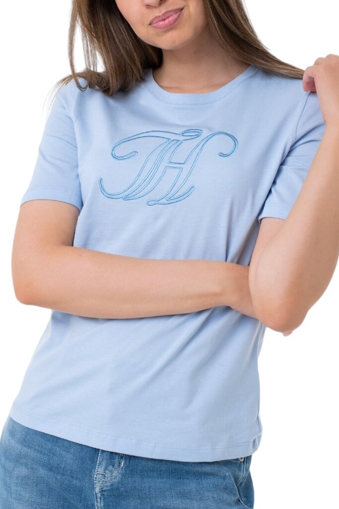 Tommy Hilfiger marškinėliai moterims WW0WW35503 C10, mėlyni kaina ir informacija | Marškinėliai moterims | pigu.lt