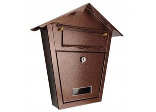 Pašto dėžutė SD1 31x29,5x7,5 cm, ruda kaina ir informacija | Pašto dėžutės, namo numeriai | pigu.lt