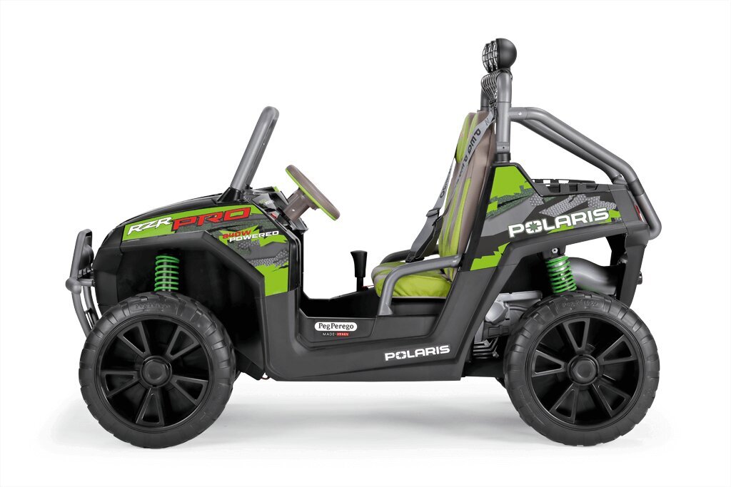 Dvivietis vaikiškas elektromobilis Peg Perego RZR PRO Green Shadow 24V цена и информация | Elektromobiliai vaikams | pigu.lt