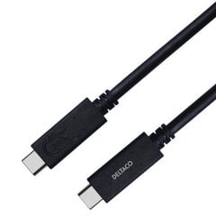 Deltaco USB4 gen3/USB-C - USB-C/5A EPR, 0.8 м цена и информация | Кабели и провода | pigu.lt