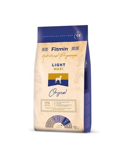 Fitmin Maxi Light didelių veislių suagusiems šunims, 12 kg kaina ir informacija | Sausas maistas šunims | pigu.lt