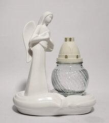 Kapinių žvakidė Baltas angelas kaina ir informacija | Kapų žvakės | pigu.lt