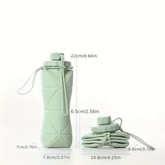 Складная бутылка для питья Tech Zone 600 мл. цена и информация | Фляги для воды | pigu.lt