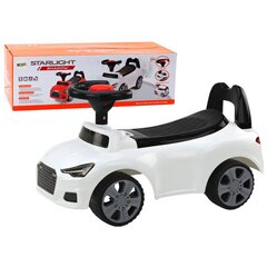 Paspiriamas automobilis QX-3396 Lean Toys, baltas kaina ir informacija | Žaislai kūdikiams | pigu.lt