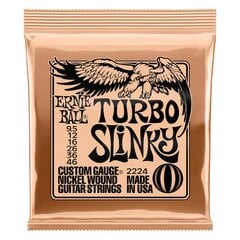 Stygos elektrinei gitarai Ernie Ball Turbo Slinky 9.5-46 P02224 kaina ir informacija | Priedai muzikos instrumentams | pigu.lt