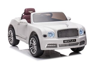 Одноместный электромобиль для детей Bentley Mulsanne, белый цена и информация | Электромобили для детей | pigu.lt