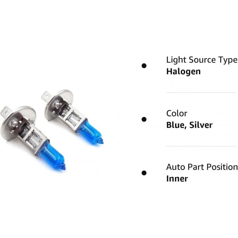 Priekinių žibintų hologeninės mėlynos spalvos lemputės 12V 100W kaina ir informacija | Automobilių žibintai | pigu.lt