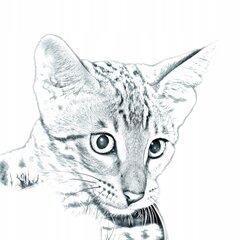 Подставка для ручки "Кошка Саванна", подсвечник цена и информация | Kanceliarinės prekės | pigu.lt
