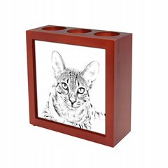 Египетская кошка Мау Подставка для ручки, подсвечник цена и информация | Kanceliarinės prekės | pigu.lt