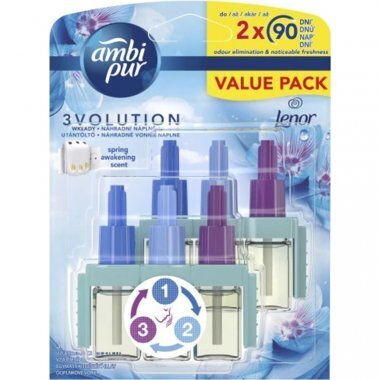 Elektrinio oro gaiviklio papildymas Ambi Pur 3Volution Lenor, Spring, 2 х 20 ml цена и информация | Oro gaivikliai | pigu.lt