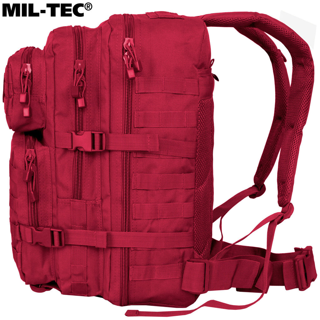 Karinė turistinė kuprinė Mil-Tec Assault Pack LG, 36 L, raudona цена и информация | Turistinės ir kelioninės kuprinės | pigu.lt