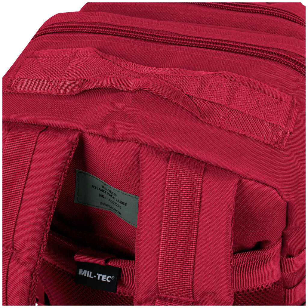 Karinė turistinė kuprinė Mil-Tec Assault Pack LG, 36 L, raudona цена и информация | Turistinės ir kelioninės kuprinės | pigu.lt