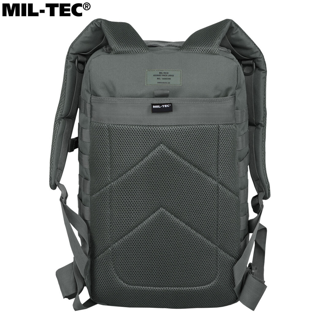 Karinė turistinė kuprinė Mil-Tec Assault Pack LG, 36 L, pilka kaina ir informacija | Turistinės ir kelioninės kuprinės | pigu.lt