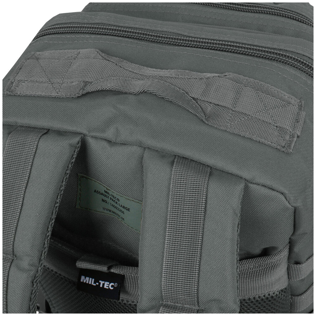 Karinė turistinė kuprinė Mil-Tec Assault Pack LG, 36 L, pilka kaina ir informacija | Turistinės ir kelioninės kuprinės | pigu.lt