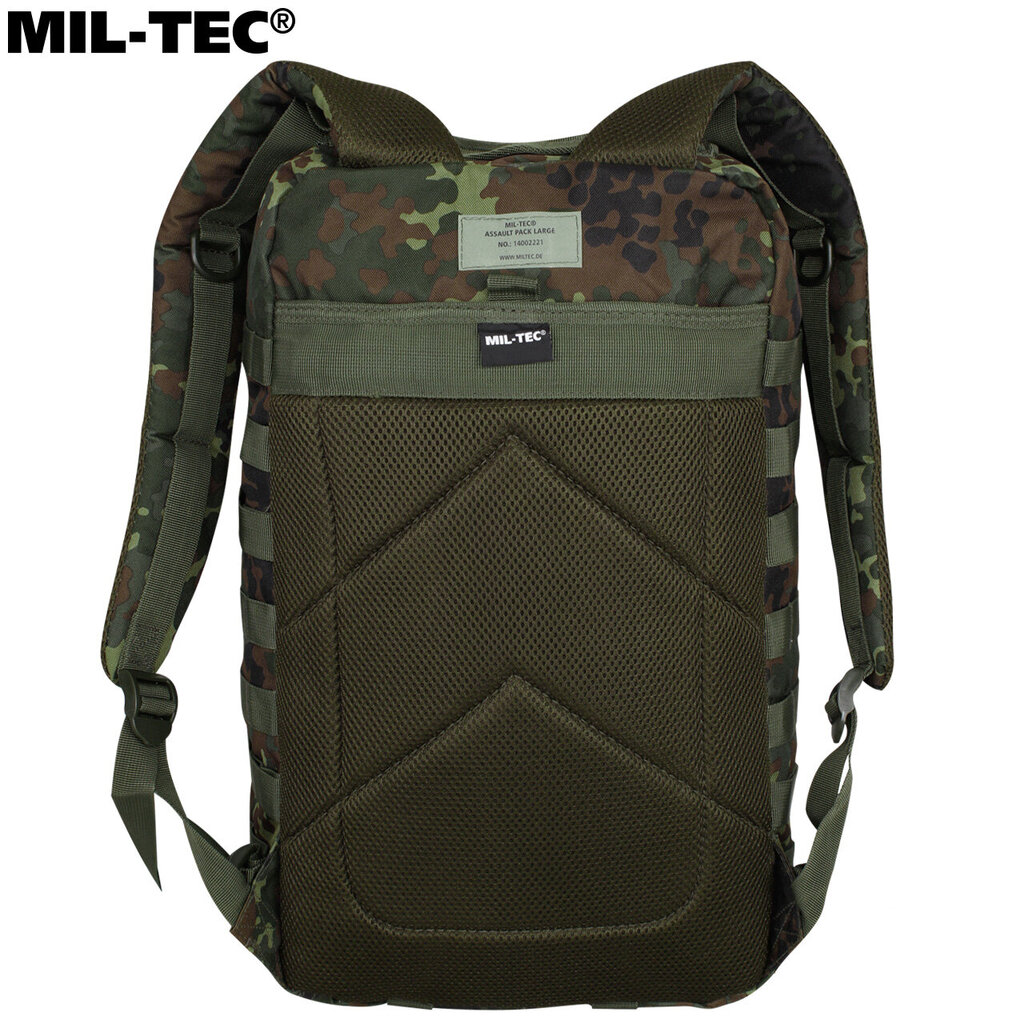 Karinė turistinė kuprinė Mil-Tec Assault Pack LG Bw-Tarn Flecktarn, 36 L kaina ir informacija | Turistinės ir kelioninės kuprinės | pigu.lt