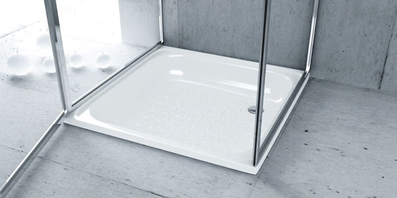 Emaliuotas kvadratinis dušo padėklas, 70x70 cm, baltas kaina ir informacija | Dušo padėklai | pigu.lt