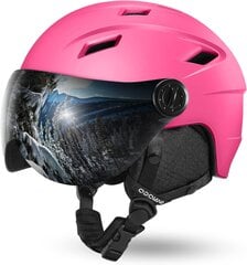 Розовый лыжный шлем Odoland, 54-56 см цена и информация | Горнолыжные шлемы | pigu.lt