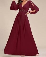 Длинное женское платье EverPretty, бордовое цена и информация | Платья | pigu.lt