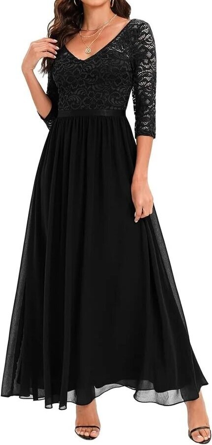 Suknelė moterims DressTells, juoda kaina ir informacija | Suknelės | pigu.lt