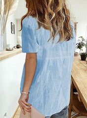 Женская рубашка Maavoki, голубая цена и информация | Женские блузки, рубашки | pigu.lt