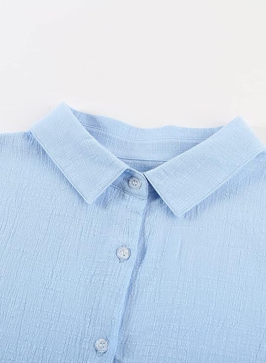 Marškiniai moterims Maavoki, mėlyni цена и информация | Palaidinės, marškiniai moterims | pigu.lt