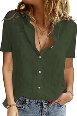 Женская рубашка Maavoki, зеленая цена и информация | Женские блузки, рубашки | pigu.lt